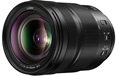 Panasonic S-R24105E LUMIX S Standardzoom Objektiv (24-105 mm, Makro, L-Mount Objektiv, F4.0, O.I.S, Filtergröße 77 mm) schwarz
