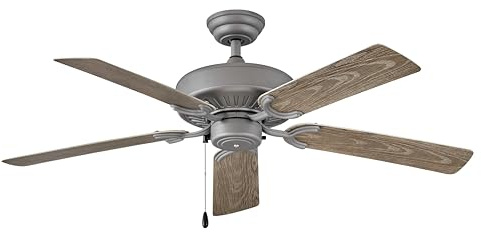 Hinkley Oasis 52 Indoor/Outdoor Ceiling Fan - Traditional, Composite Fan Blades, Pull Chain Operation, 3-Speed with Manual Reverse, 4.5 Downrod Included, Light Kit Adaptable - Graphite Finish