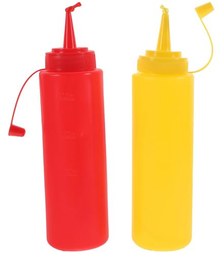 Gadpiparty 2-Teiliges Lustiges Gefälschtes Squirt-Senf- Und Ketchup-Flaschen-Neuheits-Streich- -Set Gefälschtes Gewürz-Squirt-Flaschen-Spielzeug Interaktives Streichspielzeug