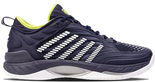 K-Swiss Performance Hypercourt Supreme 2, Tennis Shoes, Peacoat/White/Lime Green,