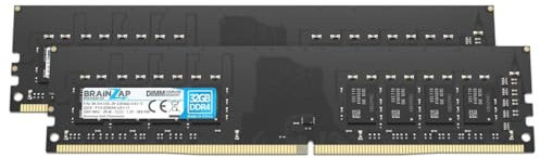 BRAINZAP 64GB (2X 32GB) DDR4 RAM DIMM PC4-3200AA-UA1-11 2Rx8 3200 MHz 1,2 V CL22 dator PC arbetsminne ej buffrad icke-ECC