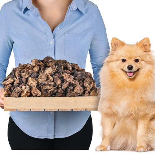 Klippt nötkreaturslunga | naturligt torkad – 1 kg förpackning | Hundgodis för hundträning | hög kvalitet och hälsosam | Perfekt för alla hundraser och storlekar