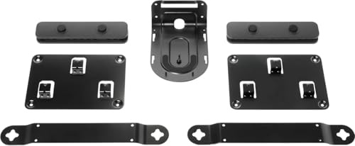 Logitech 939-001644 Rally Kit de montaje para sistemas de videoconferencia Rally & Rally Plus - Incluye soportes para cámara, 2 altavoces, hub de mesa, hub de pantalla y 2 soportes de cable (nuevo)