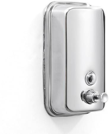 Dispenser di sapone liquido commerciale di grande capacità, montaggio a parete in acciaio inox, dispenser disinfettante per le mani liquido con finestra indicatore di ricarica, per hotel, ristoranti e