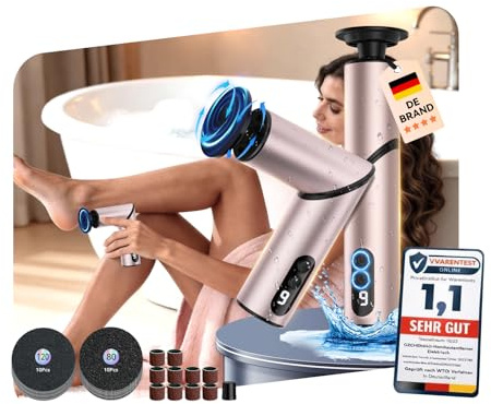 Râpe 2026 Upgrade Rapeuse Pieds Électrique【99,92% Des Callosités En 3 Min】【Ergonomie Pliable à 90°–40% Moins D'Effort】Rapeuse Pieds à Capteur Intelligent–Ponceuse et Rape Pied Pour Soin Pedicure