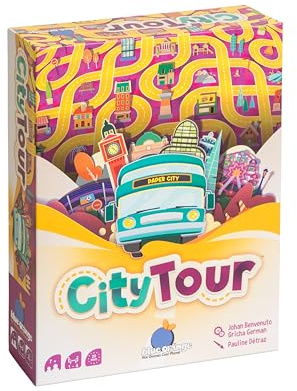 Blue Orange - City Tour - Jeu de Société Coopératif - Thème du Bus Touristique - Difficulté Croissante - Idéal Entre Amis ou en Famille - A Partir de 7 Ans