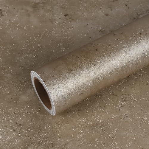 VEELIKE Papel Pintado Cemento Industrial Hormigón Marrón Metales Oxidados Papel Pintado Autoadhesivo Vinilos para Muebles Lámina decorativa para Encimera Cocina Resistente al Agua Salón 60cm × 300cm
