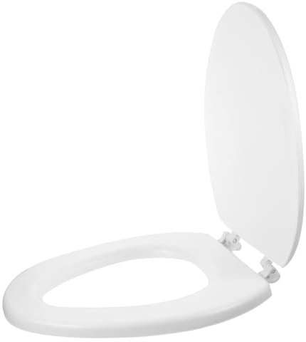 PENIKOKO Copriwater Imbottito in Eva Bianco, Sedile Morbido Superficie Liscia e Design Classico, Confortevole per Bagno di Casa