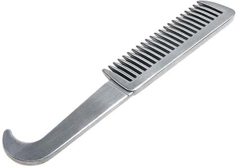 Aluminum Alloy Horse Mane and Tail Comb - Grooming Tool for Removing Loose Undercoat Knots