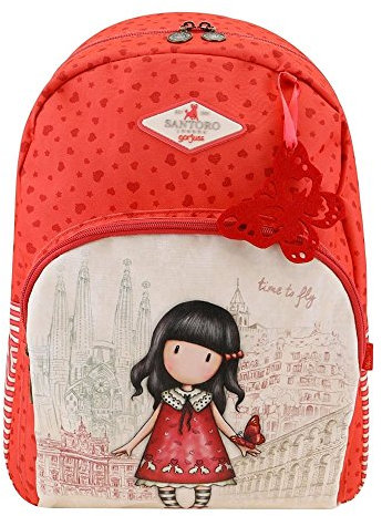 Gorjuss Cityscape Time to Fly Double Zip Rucksack