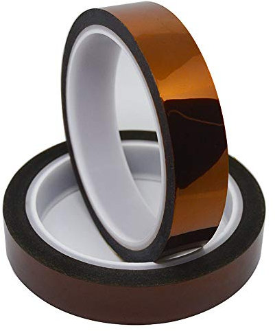 Senven 2Pcs Cinta resistente al calor Cinta enmascarar poliimida Cinta Kapton para placas circuito enmascaramiento, soldadura, recubrimiento en polvo, sublimación y aislamiento (33M x 20MM) × 2