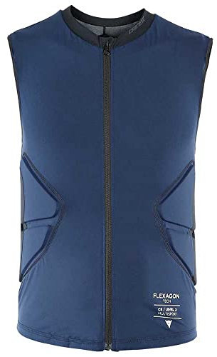 Dainese Kids Scarabeo Flexagon Waistcoat Blau, Protektor, Größe L - Farbe Black Iris - Stretch Limo