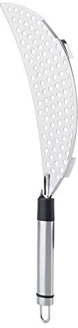 Passoire à pâtes à main avec poignée, passoire en acier inoxydable, passoire de cuisine, passoire tout usage (36,5 x 6,5 cm), passoire à pâtes en acier inoxydable, passoire à pâtes main H