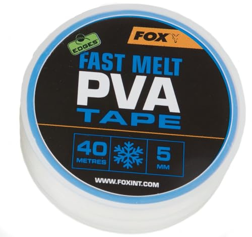 Fox Edges Fast Melt PVA Tape 5mm 40m - wasserlösliches Band zum Befüllen von PVA-Beuteln, PVA-Band für Futternetze zum Anfüttern