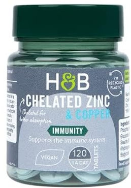 Holland & Barrett Zinc & Copper 15mg 120 Tablets