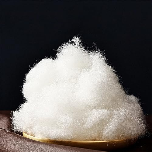 Queta Relleno de fibra hueca de alto rebote de 1 kg, respetuoso con el medio ambiente, relleno de algodón, seda, algodón, poliéster, para cojines, almohadas, juguetes suaves, osos de peluche, camas de