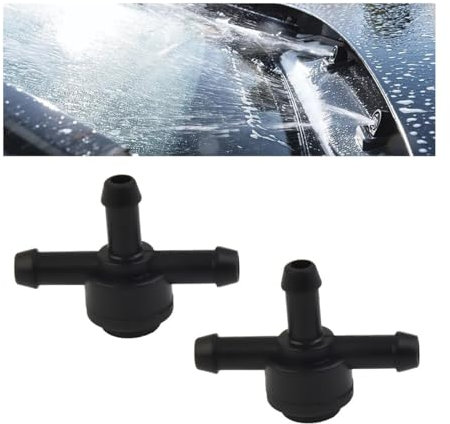 JNNJ 2 Stück Auto-Scheibenwaschanlage Rückschlagventil, Scheibenwaschanlage T-Anschluss, Windschutzscheiben-Sprühschlauch 3-Wege-Rückschlagventile 31391513, Für Autos