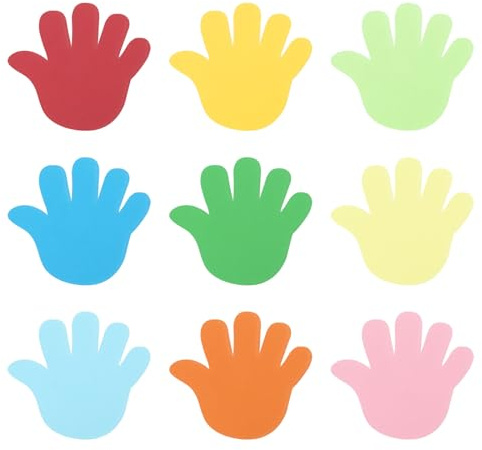 PATIKIL Découpes en Papier pour Tableau d'Affichage, 36 Pièces de Formes de Mains en Papier pour Décorations de Bricolage en Classe, Projets d'Artisanat, Multicolores