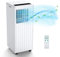 Aptliton Portable Air Conditioner 7000BTU,Digital Display & Remote Control, 3 In1 Air Conditioning Unit,Fan with 2 Speeds, Dehumidifier 36L/Day,24 Hours Timer for Room Office Kitchen,Low Noise Levels