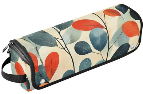 Hair Tool Travel Bag and Heat Resistant Mat with Zipper Portable Travel Carrying Case for Flat Irons, Straighteners, Curling Irons, Fall Flowers Beige Travel Bag for Women