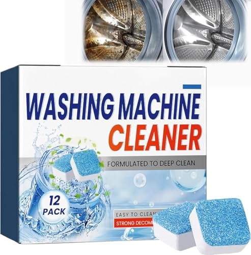 2Box Washing Machine Cleaner Powder, Washing Machine Clean Descaler - Deep Cleaner and Deodorizer - Removes Odors and Sediment Clean Inside Drum and Laundry Tub Seal