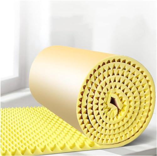 Rollo de espuma insonorizante de aislamiento acústico de 5 m, 5 cm de grosor, autoadhesiva, para estudio, aislamiento acústico, aislamiento acústico ignífugo, algodón (amarillo, 10 m)
