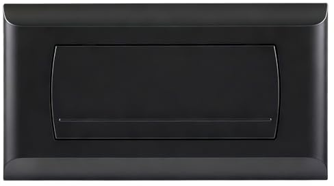 Mendorio Drückerplatte kompatibel mit Geberit 200F 115.222.11.1, Betätigungsplatte für UP-Spülkasten, mit Spülhebel-Set und Montageschrauben (Matt Schwarz)