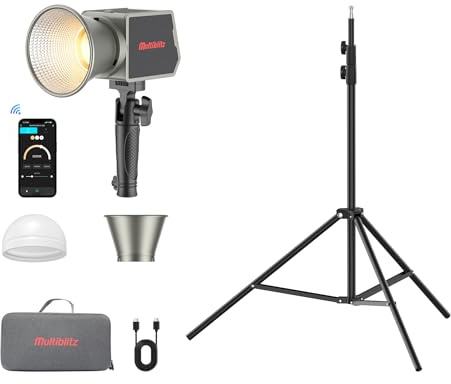 Multiblixt set med MB-PL LED 100B fotolampa och FT-8051 ljusstativ
