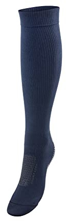 FLOKY calze RE-CHARGE. Calzettoni biomeccanici per recupero post allenamento o gara. Calza compressiva ad azione mirata. Migliora flusso sanguigno. Riduce i tempi di recupero post workout. Blu. XS-S