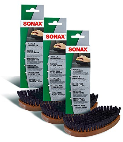 SONAX 3X 04167410 Textil & LederBürste Textilbürste