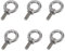 6 Stück M8 * 20mm Ringschraube Edelstahl, Außengewinde Hebering Ringschrauben ösenschraube Geschweißte Geschlossene Schraube Stange Ring Runde Augenschraube für Rolle Des Befestigens und Hängens