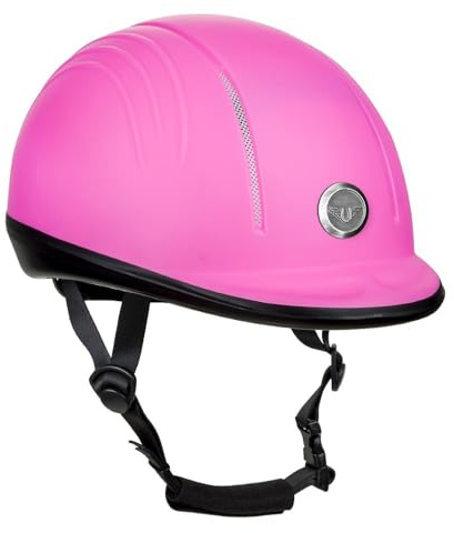 TuffRider Starter Basic Horse Riding Helmet | Comfortable Protective Equestrian Head Gear - SEI Certified -Hot Pink - L
