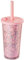 J Begbroke Pink Tumbler with Straw and Lid, Glitter 20oz Insulated Double Wall Clear Acrylic Travel Cup