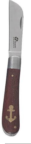 Pradel Excellence, PCOT 006007, Evasion, Taschenmesser Marine, Ideal für Angler & Wassersportler, 7 Cm Edelstahl-Klinge, Rosenholz, Liegt gut in der Hand