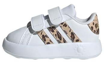 adidas Grand Court 2.0 Shoes Kids, Zapatillas Unisex niños, FTWR White Magic Beige Matte Gold T73, 27 EU