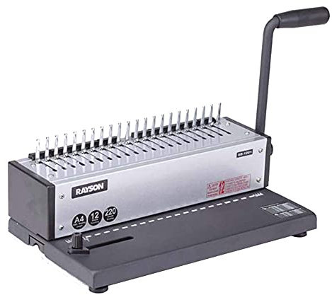 Bürozubehör, manuelle Bindemaschine für A4-Schürzen – 21-Loch-Kamm-Schürzenclip-Bindemaschine mit doppeltem Verwendungszweck für Büro, Schule, Grafikbibliothek