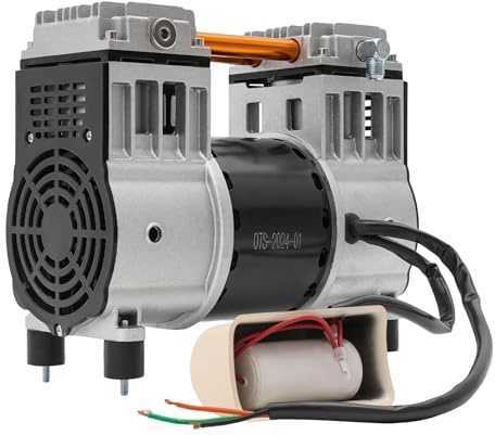 HarBin-Star 980W Luftkompressor Kopf mit 2 Schalldämpfer, Luftkompressor Pumpenkopf 1380r/min, Luft Kompressor Pumpenkopf, Pure Copper Motor für Fabriken, Häuser, Kfz-Reparatur