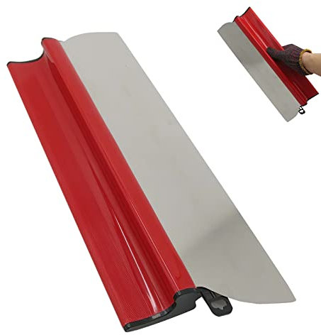 Drywall Skimming Blade, 40cm High Grade Smoothing Spatula with Z-Shaped Handle, Semi Flexible Speed Skim Wall Plastering Tools for Cement and Concrete Wall-Board Wall Plastering Tools（red）