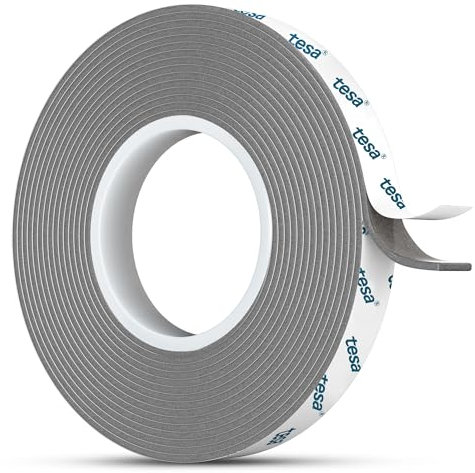 Emitever 6311 Double Sided Tape Heavy Duty, Extra Strong Mounting Tape - 10mm x 3 m, Waterproof Temperature Resistance Acrylic Foam, for Outdoor, Home Decor, Cars, Panels, Grey