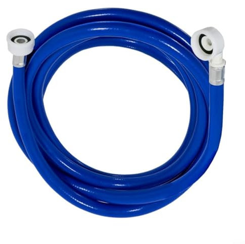 Alanmoship PVC Washing Machine Water Inlet Pipe 1.5/2.5/3m Dishwasher Hose Cold Fill Extra Long 90 Degree Bend Burst-Proof Blue Multi-Use Appliance Accessory(1.5m)