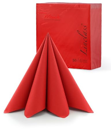 Prime Guest Servietten, Premium Edition für Hochzeit und Feiern, stoffähnlich, 50 Stück, 40 x 40 cm, ¼ Falz