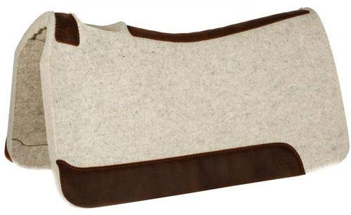 5 Star Equine The All Around Full Skirt Western Saddle Pad Size 30x30 and 1/2 Thickness Natural Color_AB
