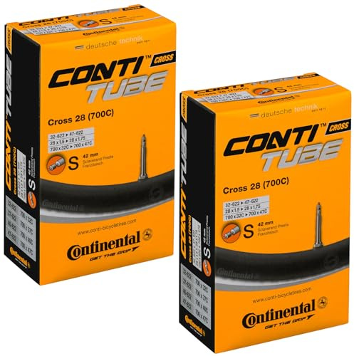 Continental Cross 28 700x32-47c Inner Tubes - 42mm Presta Valve (Pack of 2 Tubes)