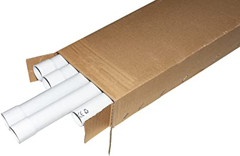 Link LK8043210 Lot de 10 Tubes conduits câbles diamètre extérieur PVC Rigide, Blanc, 32 mm x 1 m
