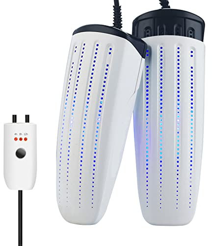 Bseical S Schuhtrockner, 12V Keramikheizung, Skalierbarer Elektrischer Schuhtrockner, Stiefeltrockner Mit Timer, Gleichmäßiges Erhitzen, Auto Ausschalten (Weiß)