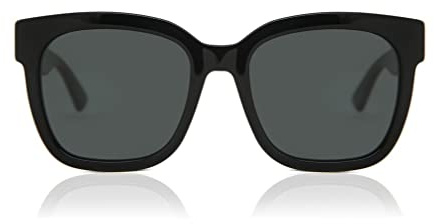 Gucci Damen Sonnenbrille Quadratisch GG0034SN 001, Größe 54 mm, Schwarz/Grau, schwarz/grau, 54 mm