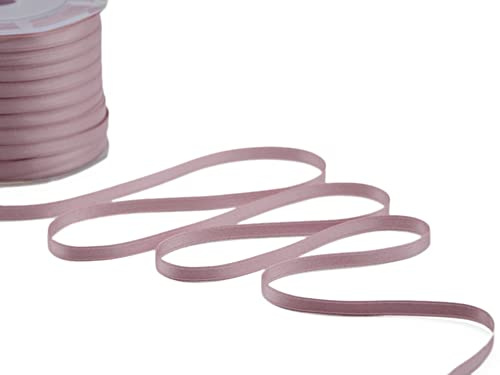 Furlanis - Nastro Doppio Raso, Tessuto Italiano - Rosa Antico, 6 mm x 25 m
