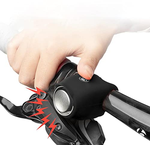 Cykelhorn, 120 DB Elektrisk Cykelhorn Vattentätt 6 Ljudlägen Horn för Stadscykel Landsvägscykel Mountainbike Barncykel (svart)