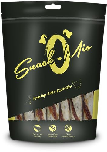 SnackOMio - Premium Kausnack für Hunde - Knackige Enten Kautwister, 200g, 1er Pack (1 x 0,2kg)