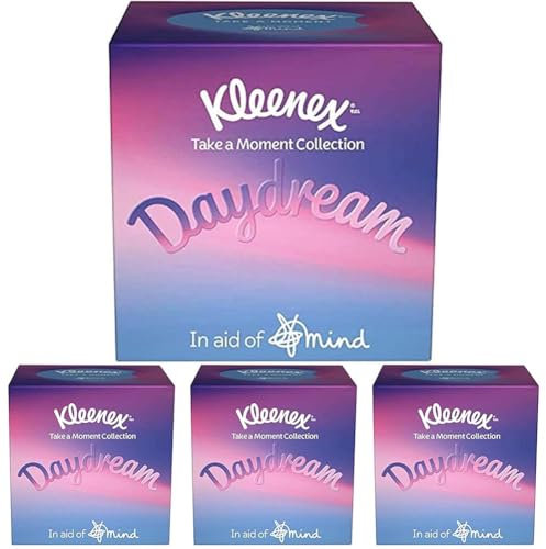 Kleenex Facial Tissues - Collection Cube - Single Box - in Aid of Mind (Pack of 4)